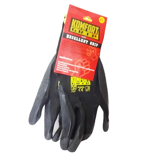 Komfort Grip Work Gloves XL Black-wholesale Komfort Grip Work Gloves XL Black-wholesale