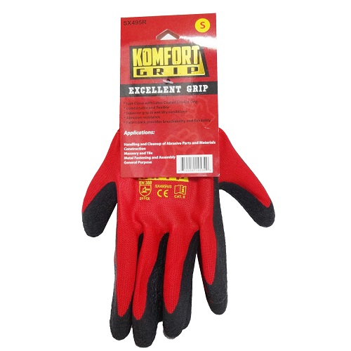 Komfort Grip Work Gloves S Red-wholesale Komfort Grip Work Gloves S Red-wholesale