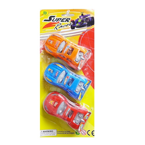 Toy Super Race Car 3pc Asst Clrs-wholesale