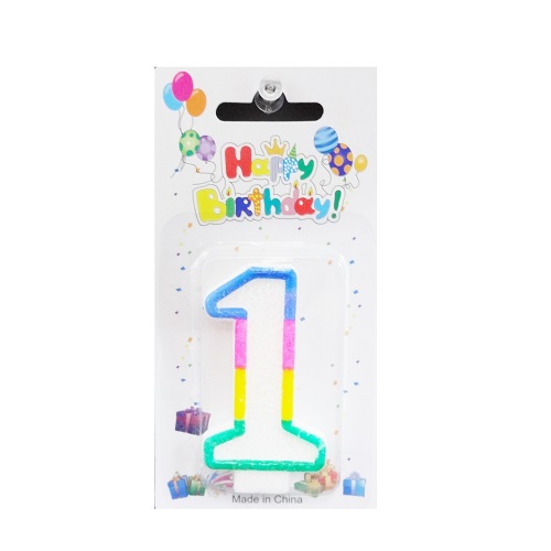Birthday Candles #1 Rainbow-wholesale Birthday Candles #1 Rainbow-wholesale