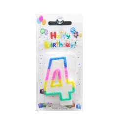 Birthday Candles #4 Rainbow-wholesale