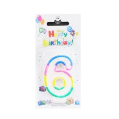 Birthday Candles #6 Rainbow-wholesale