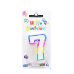 Birthday Candles #7 Rainbow-wholesale