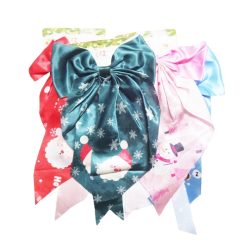 X-Mas Hair Clip W-Bow Asst-wholesale