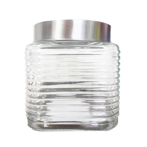 Glass Jar Square W-Lid 34oz-wholesale Glass Jar Square W-Lid 34oz-wholesale