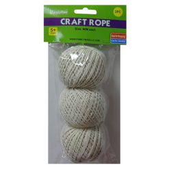 Craft Cotton Rope 3pc 60m-wholesale