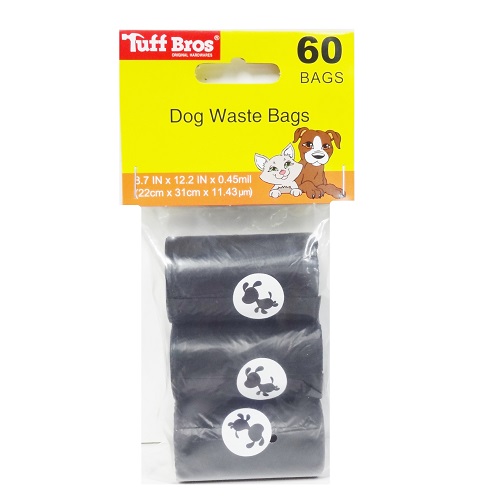 T.B Pet Waste Bags 60ct Black-wholesale