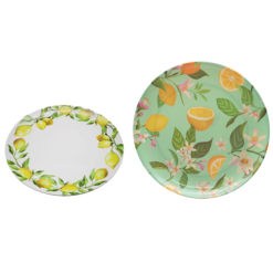 Melamine Plate 8in Lemon Design-wholesale