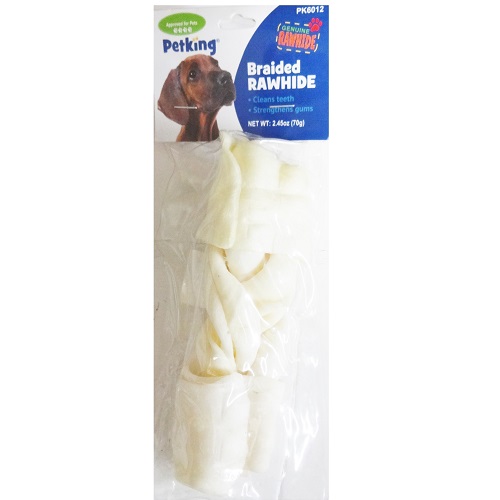 Pet Braided Rawhide Bone 2.45oz-wholesale Pet Braided Rawhide Bone 2.45oz-wholesale