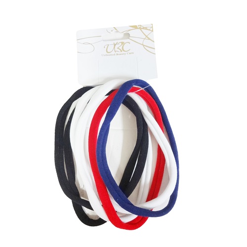 Hair Elastic Bands 6pk Red White Blue-wholesale Hair Elastic Bands 6pk Red White Blue-wholesale