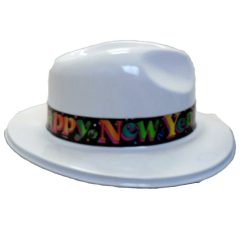 Unique New Years Gangster Hat White-wholesale