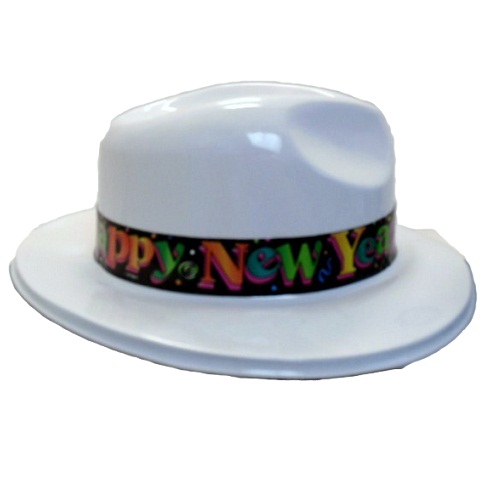 Unique New Years Gangster Hat White-wholesale