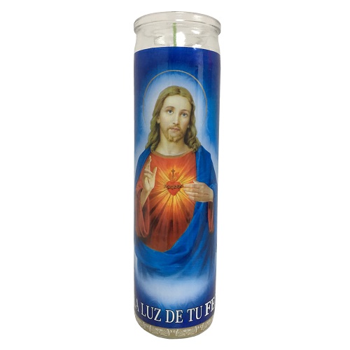 Candles 8in Corazon De Jesus White-wholesale