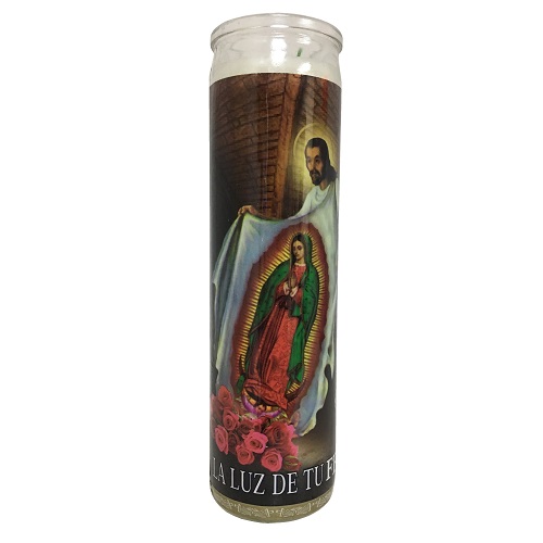 Candle 8in San Juan Diego White-wholesale Candle 8in San Juan Diego White-wholesale