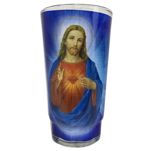 Candle 6in White Sagrado Corazon-wholesale Candle 6in White Sagrado Corazon-wholesale