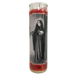 Candle 8in Red Santa Muerte-wholesale