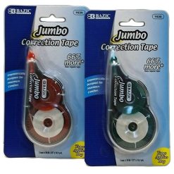 Correction Tape Jumbo Asst Clrs-wholesale