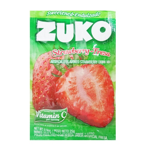 Zuko Powder Drink Strawberry 0.9oz-wholesale Zuko Powder Drink Strawberry 0.9oz-wholesale