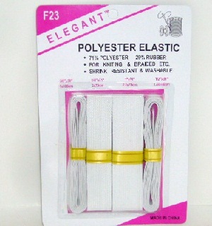 Polyester Elastic White Asst Size-wholesale Polyester Elastic White Asst Size-wholesale