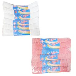 Shop Towels 4pk 13X14 White & Red-wholesale