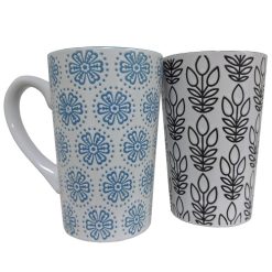 ***V-Shaped Mug Asst Designs-wholesale
