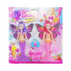 Toy Mermaid Doll Set 2pk Asst-wholesale