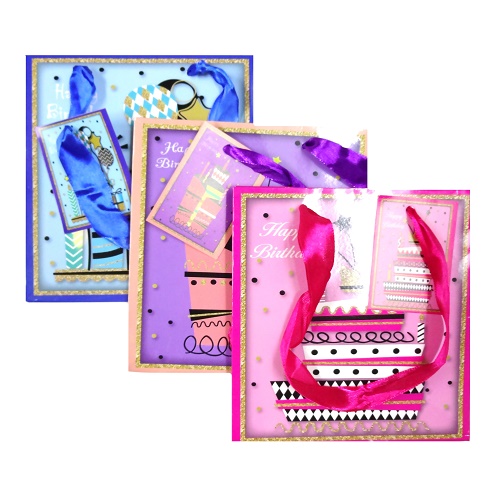 Gift Bags Happy Birthday XSmall Asst-wholesale Gift Bags Happy Birthday XSmall Asst-wholesale