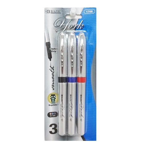 Pens Roller Ball 0.7mm 3pk 3 Colors-wholesale Pens Roller Ball 0.7mm 3pk 3 Colors-wholesale