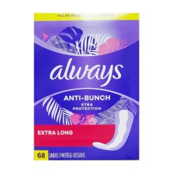 Always Anti-Bunch Liners 68ct Xtra Long-wholesale