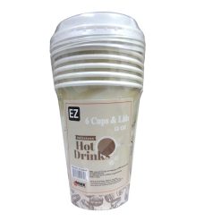 EZ Paper Cups 12oz 6ct W-Lid-wholesale
