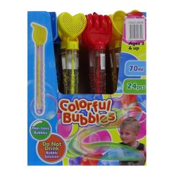 ***Toy Colorful Bubbles 24pc 70ml Asst-wholesale