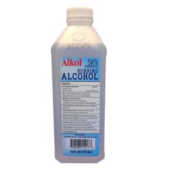 Alkol Rubbing Alcohol 50% 16oz-wholesale