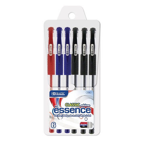 Essence Gel Pens 6pc Asst Clrs-wholesale