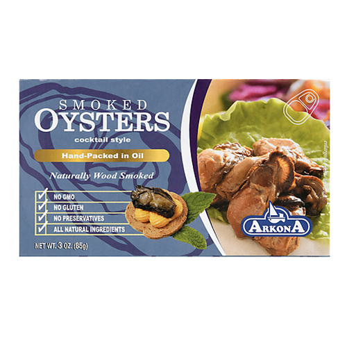 Arkona Cocktail Smkd Oysters 3oz-wholesale Arkona Cocktail Smkd Oysters 3oz-wholesale