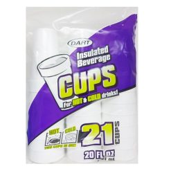 Dart Foam Cups 20oz 21ct-wholesale