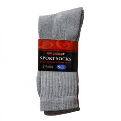 Crew Socks 2pk 9-11 Gray