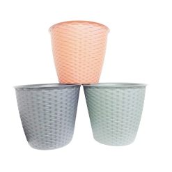 Planter Pot Round Plastic 6½in Asst Clrs-wholesale