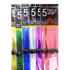 Tissue Paper 5ct Metallic Asst 20X20-wholesale
