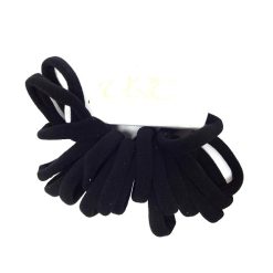 Hair Elastic Bands 18pc Black-wholesale