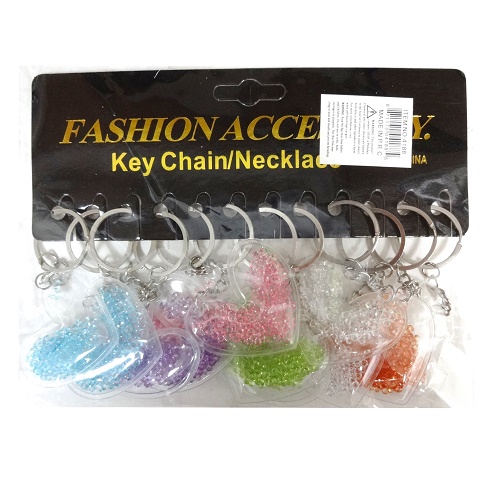 Keychain Heart Design Asst Clrs-wholesale Keychain Heart Design Asst Clrs-wholesale
