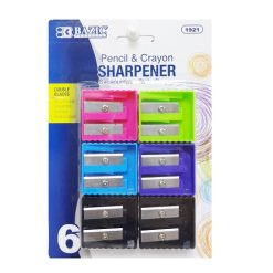 Sharpener 6pk Asst Clrs-wholesale
