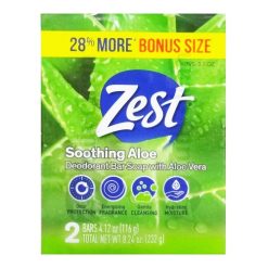 Zest Bath Soap 2pk 8.24oz Soothing Aloe-wholesale