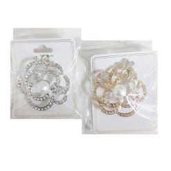 Brooch Pin Flower W-Pearl Asst-wholesale
