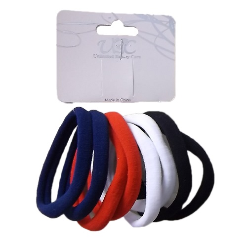 Hair Elastic Bands 8pc School Clrs-wholesale Hair Elastic Bands 8pc School Clrs-wholesale