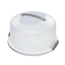 Cake Holder Container Round 12in White-wholesale
