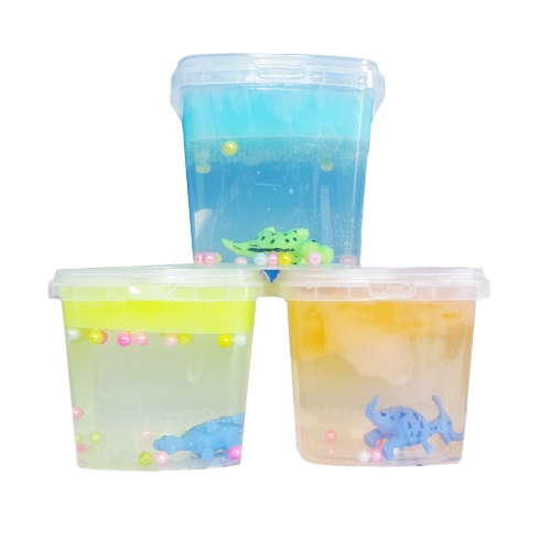 Toy Slime Bucket Dino Asst Clrs-wholesale