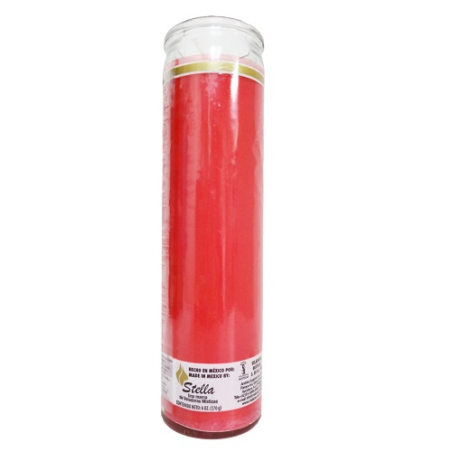 Candle 8in Novena Red-wholesale