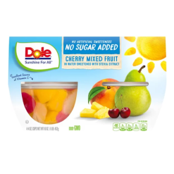 Dole Cherry Mixed Frt 4pk 16oz N-S Added-wholesale