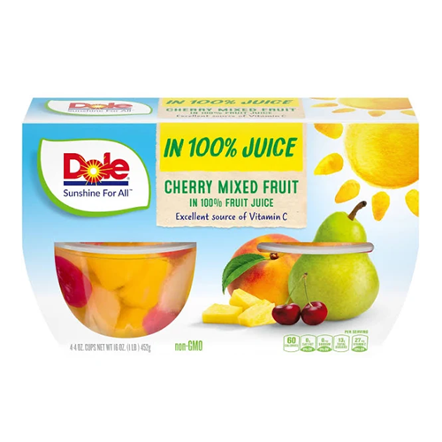 Dole Cherry Mixed Fruit 4pk 16oz In Juic-wholesale