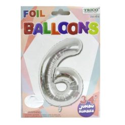 Balloons Foil 34in Silver #6-wholesale